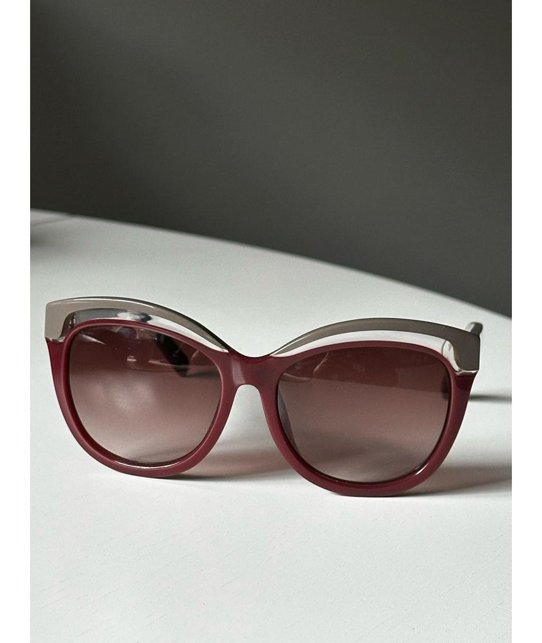 FURLA Бордовые пластиковые солнцезащитные очки, фото 5