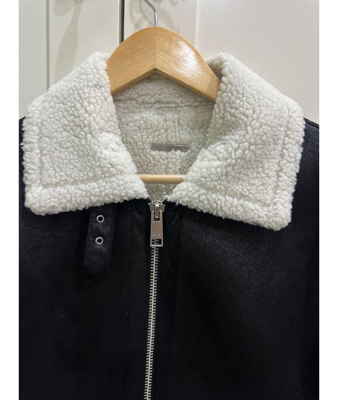 ARMANI EXCHANGE Черная полиэстеровая дубленка, фото 4