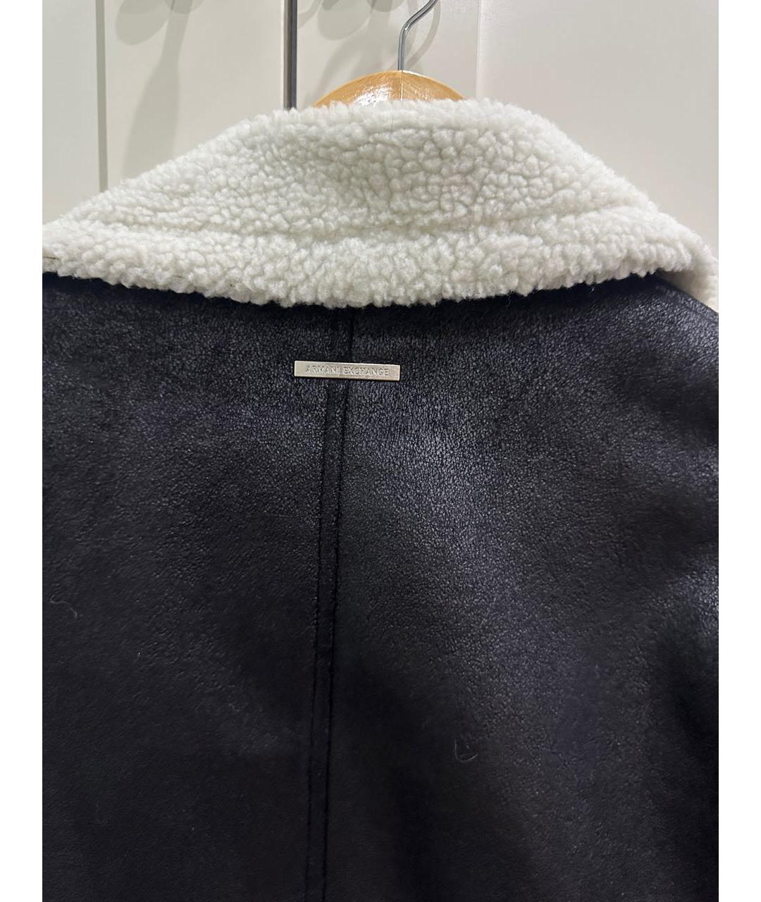 ARMANI EXCHANGE Черная полиэстеровая дубленка, фото 3