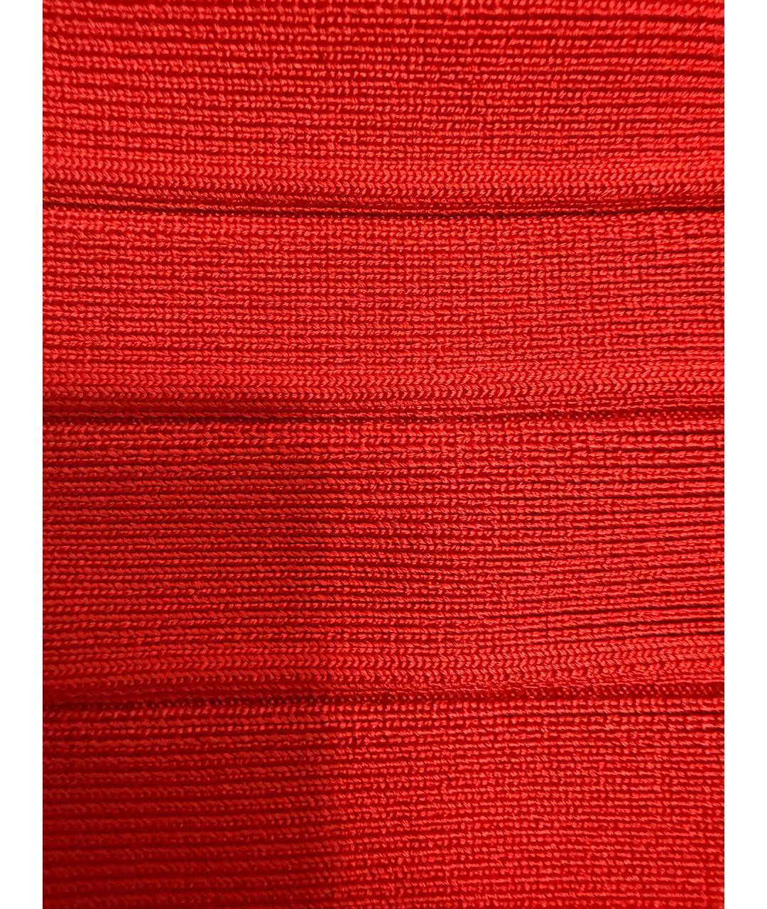 HERVE LEGER Красное вискозное вечернее платье, фото 8