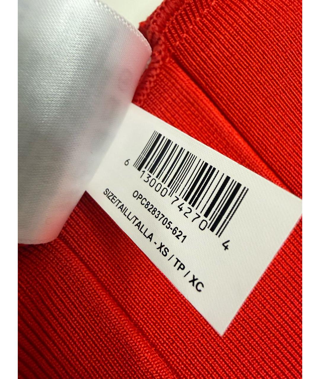 HERVE LEGER Красное вискозное вечернее платье, фото 7