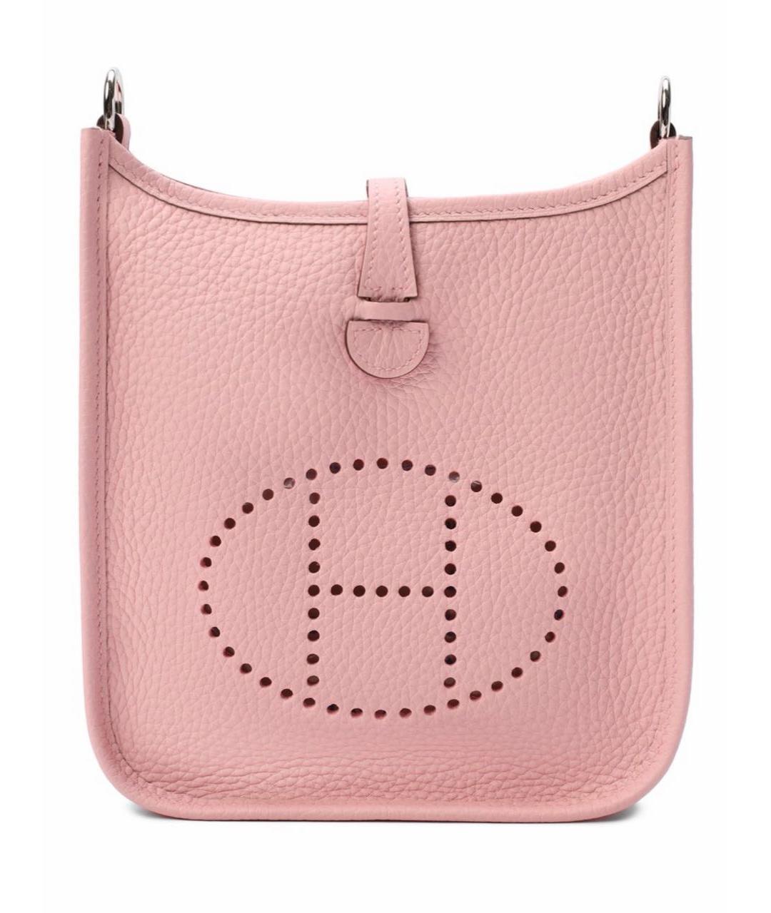 HERMES Розовая кожаная сумка через плечо, фото 2