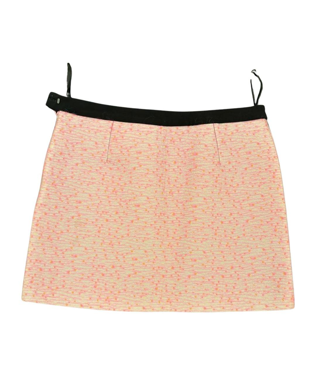 BALENCIAGA Розовая полиэстеровая юбка мини, фото 1