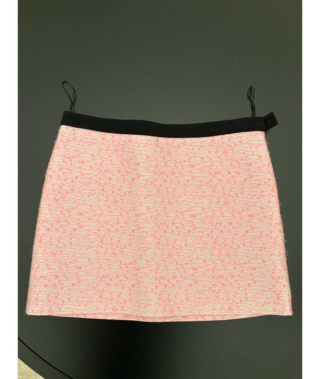 BALENCIAGA Розовая полиэстеровая юбка мини, фото 2