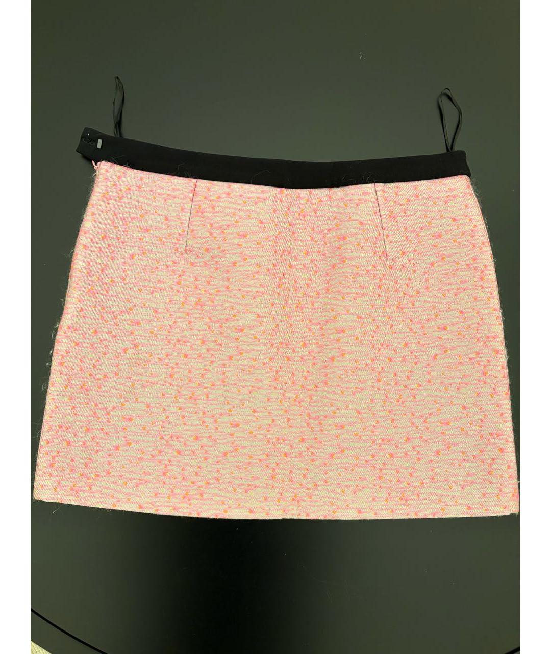 BALENCIAGA Розовая полиэстеровая юбка мини, фото 3