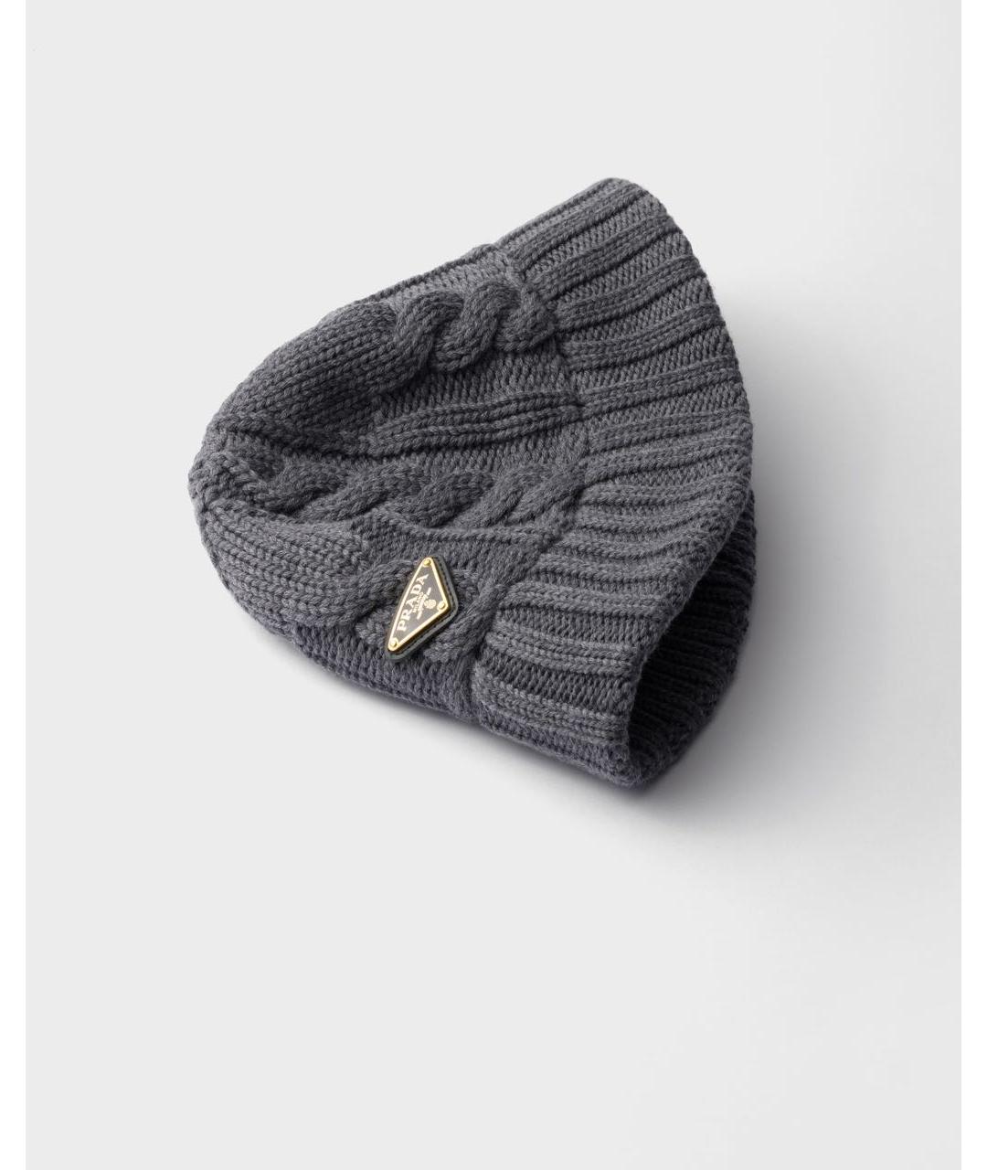 PRADA Серая шерстяная панама, фото 3