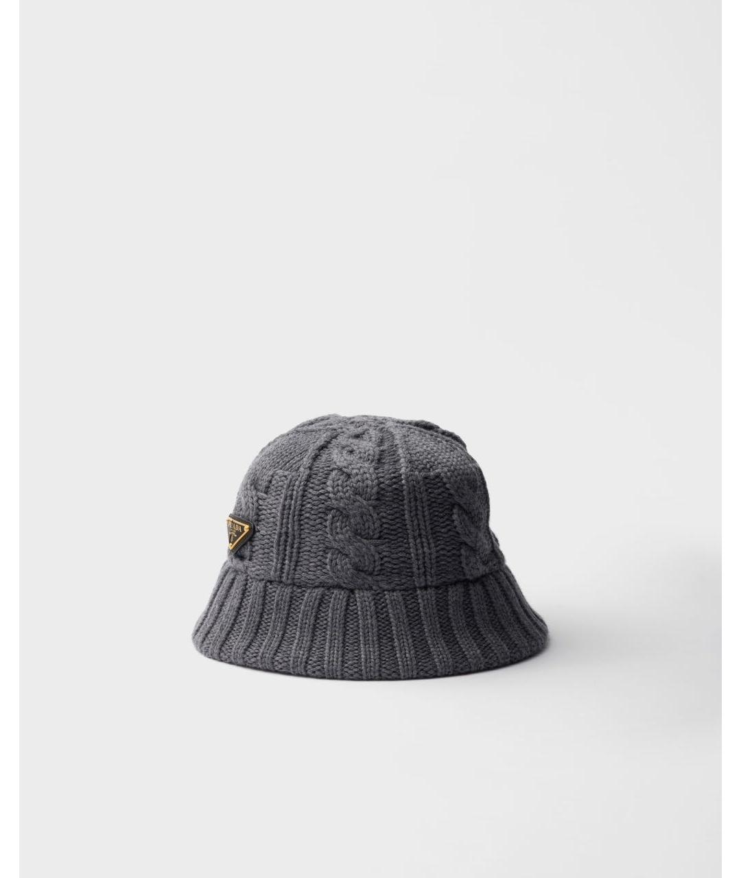 PRADA Серая шерстяная панама, фото 5