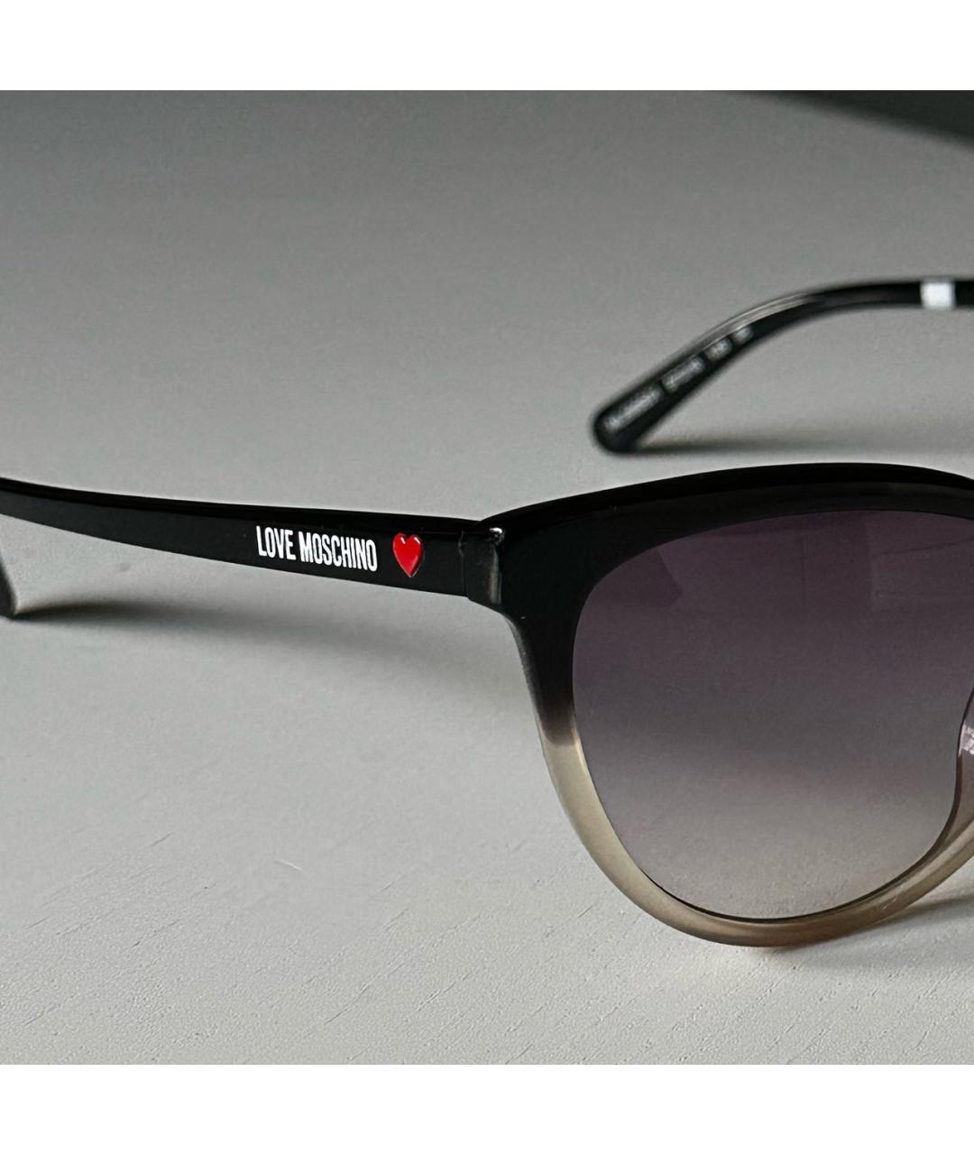 LOVE MOSCHINO Черные пластиковые солнцезащитные очки, фото 3