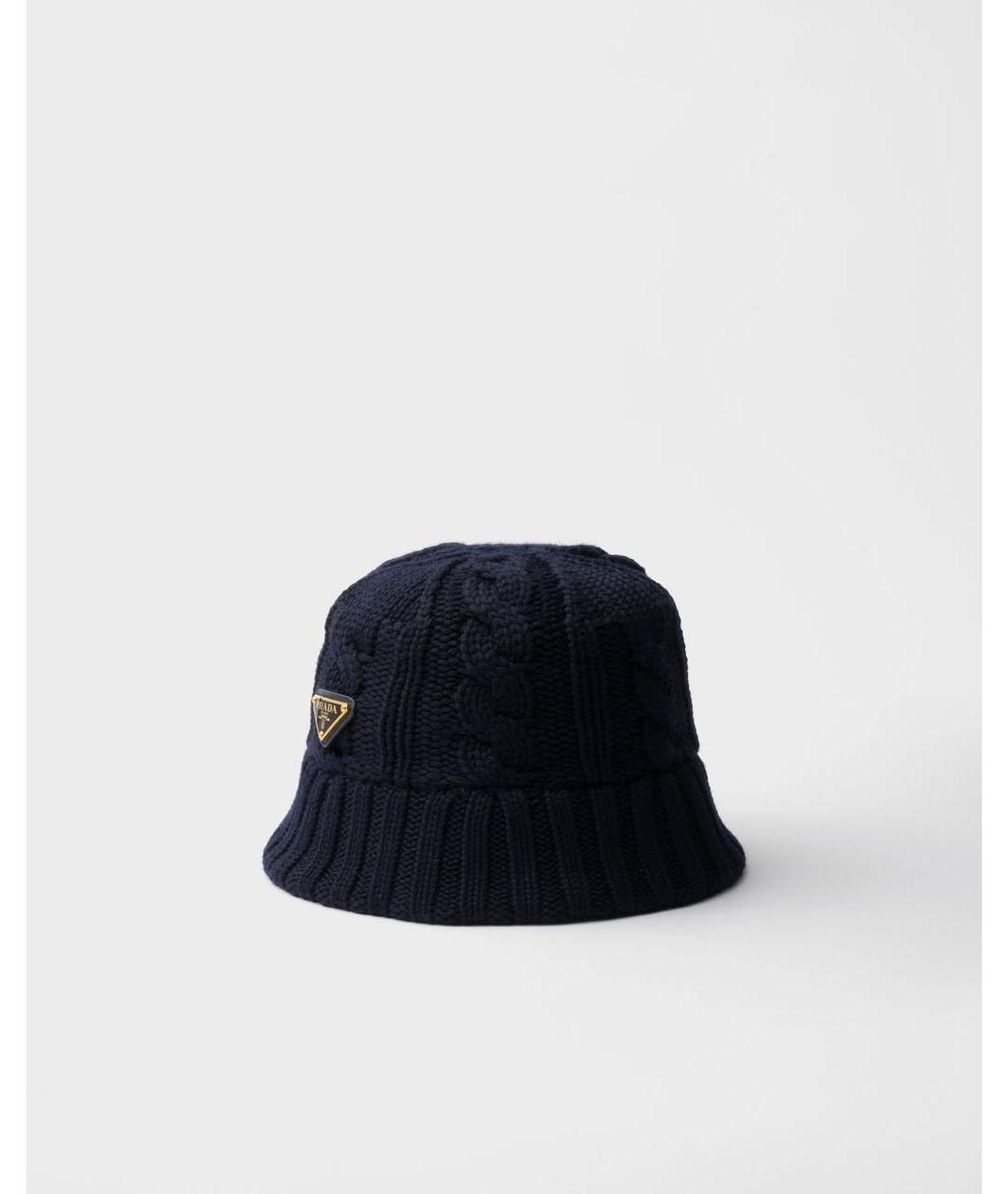 PRADA Темно-синяя шерстяная панама, фото 4