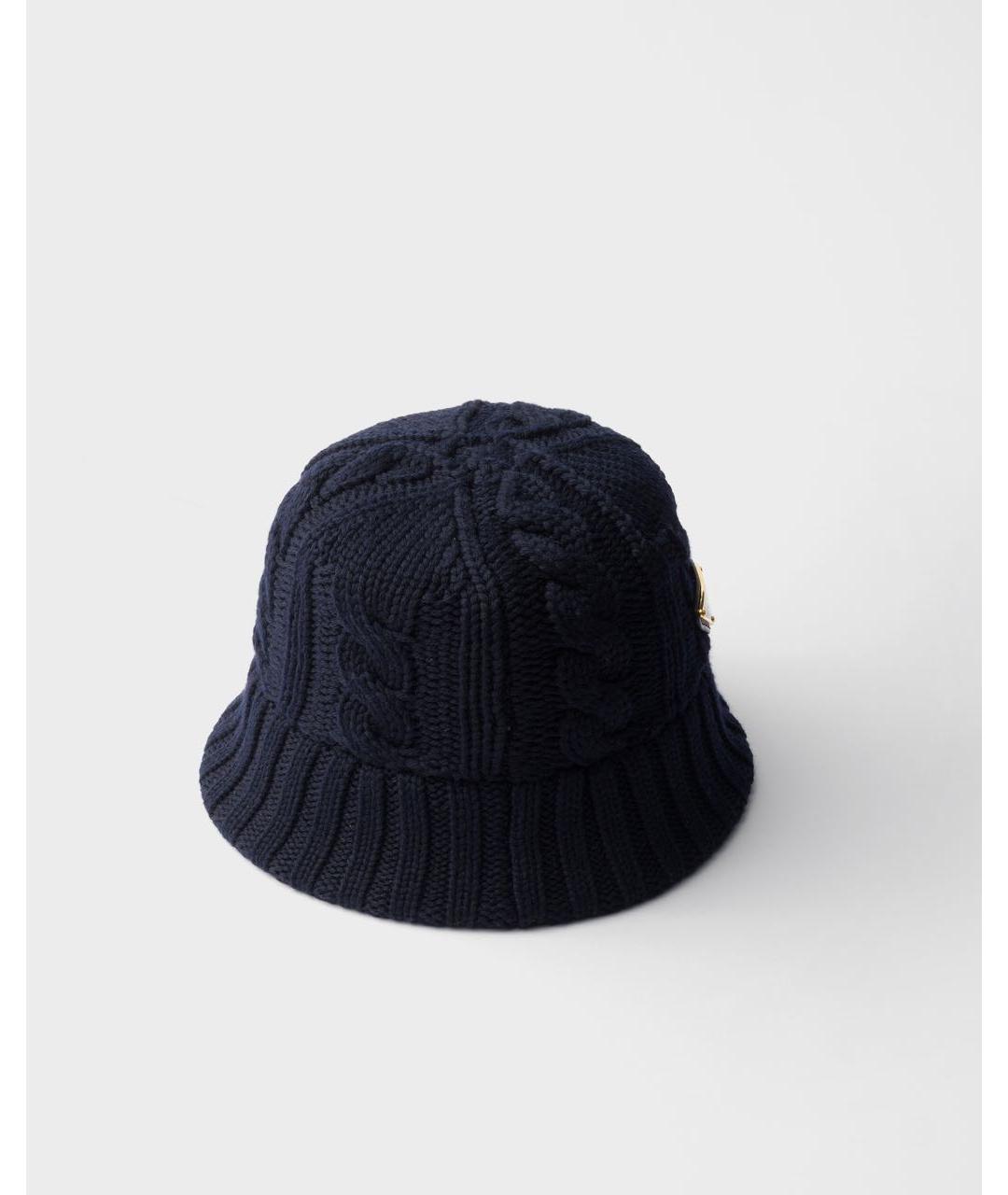 PRADA Темно-синяя шерстяная панама, фото 3