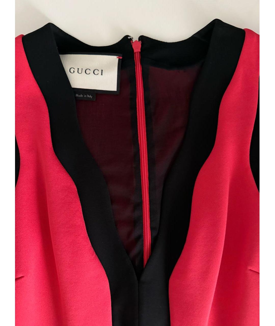 GUCCI Розовое вискозное коктейльное платье, фото 7