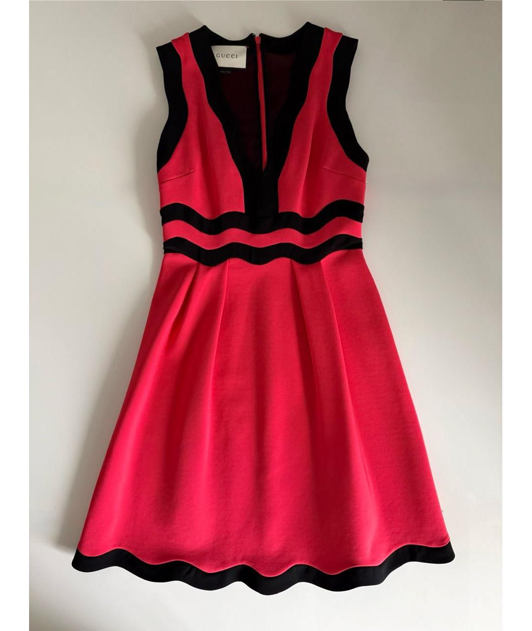 GUCCI Розовое вискозное коктейльное платье, фото 5