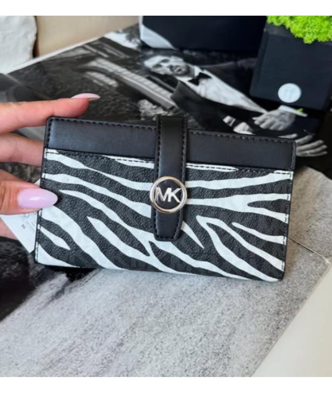 MICHAEL KORS Черный кожаный кардхолдер, фото 4