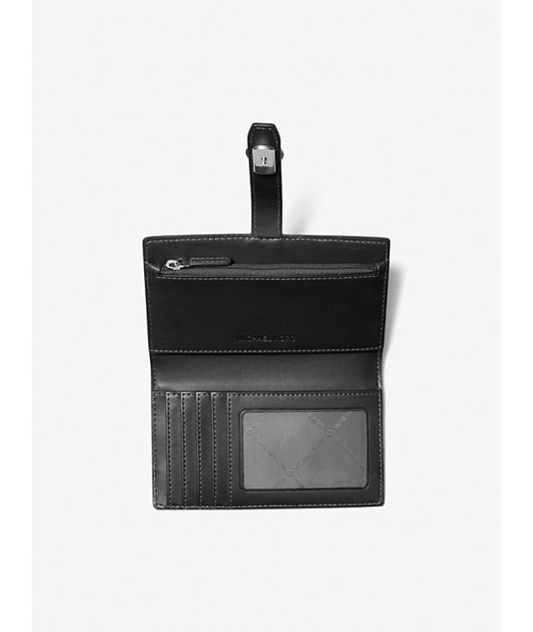 MICHAEL KORS Черный кожаный кардхолдер, фото 3