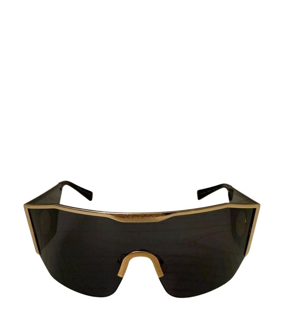 VERSACE Черные пластиковые солнцезащитные очки, фото 1