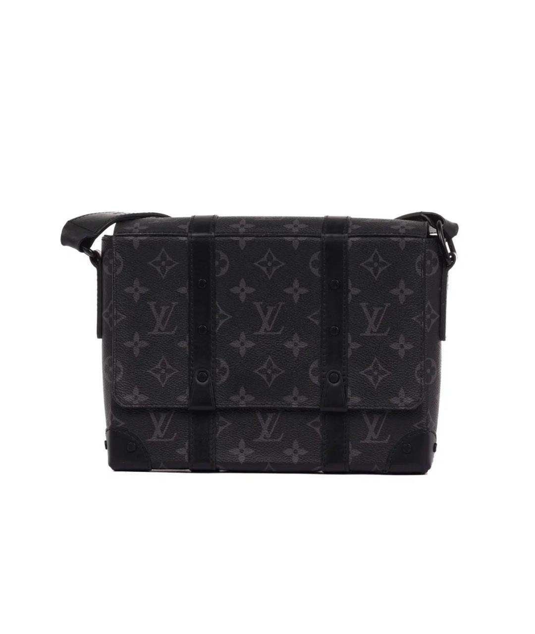 LOUIS VUITTON Черная кожаная сумка на плечо, фото 2