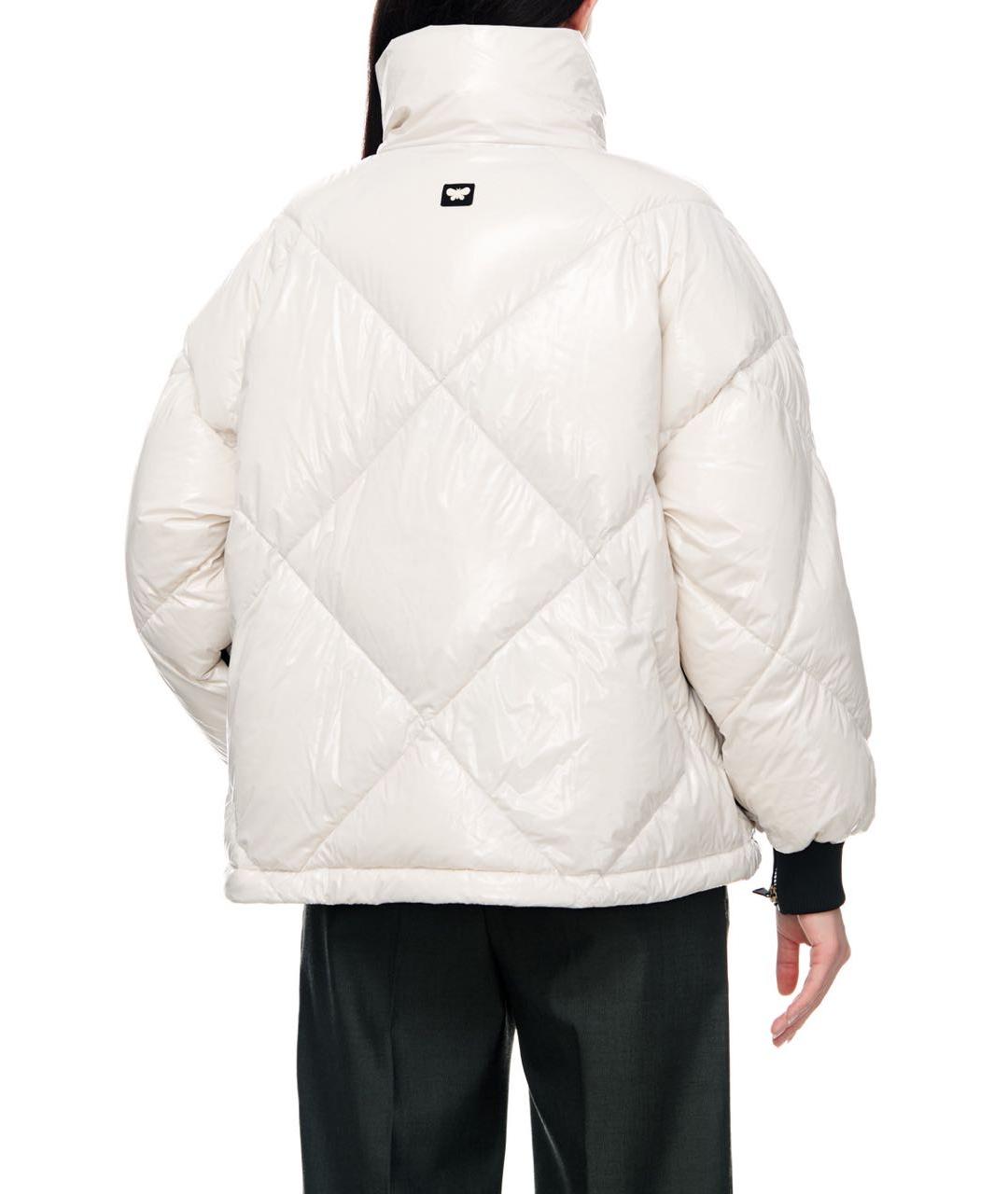 WEEKEND MAX MARA Белый полиуретановый пуховик, фото 3