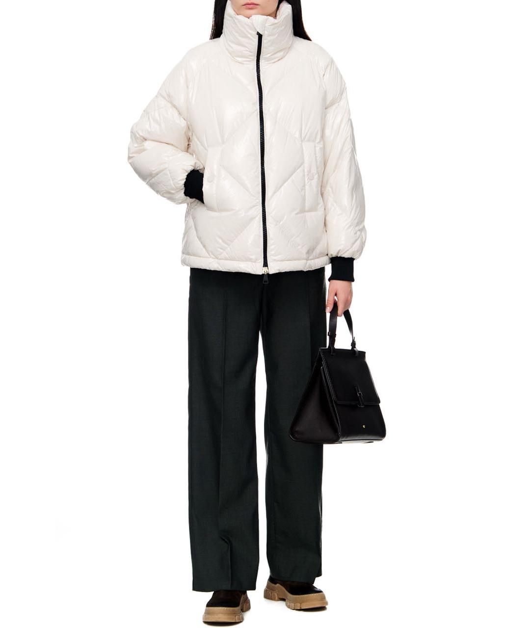 WEEKEND MAX MARA Белый полиуретановый пуховик, фото 4