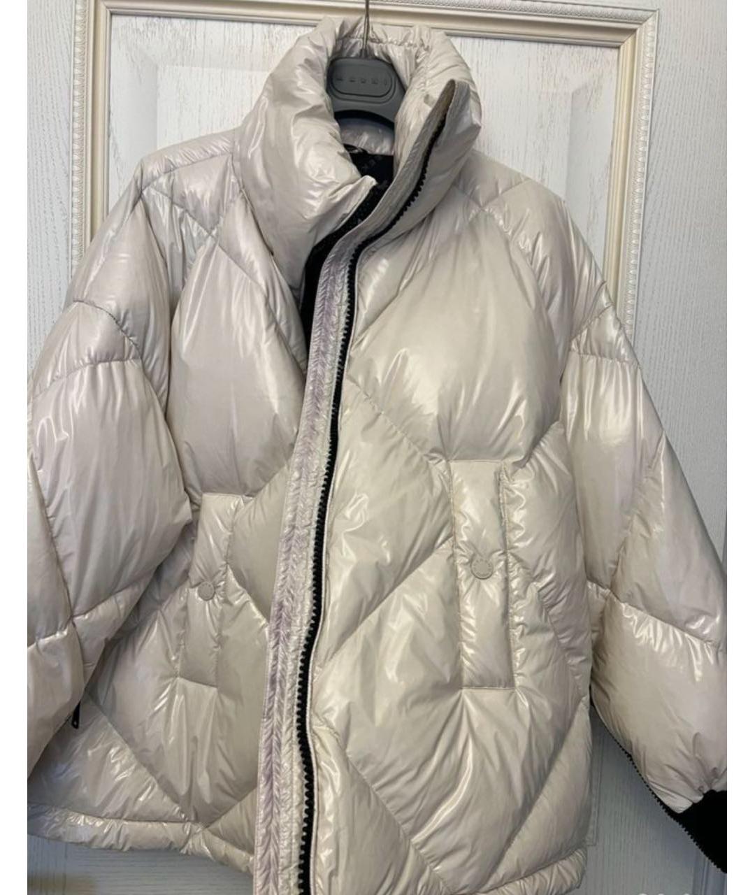 WEEKEND MAX MARA Белый полиуретановый пуховик, фото 8