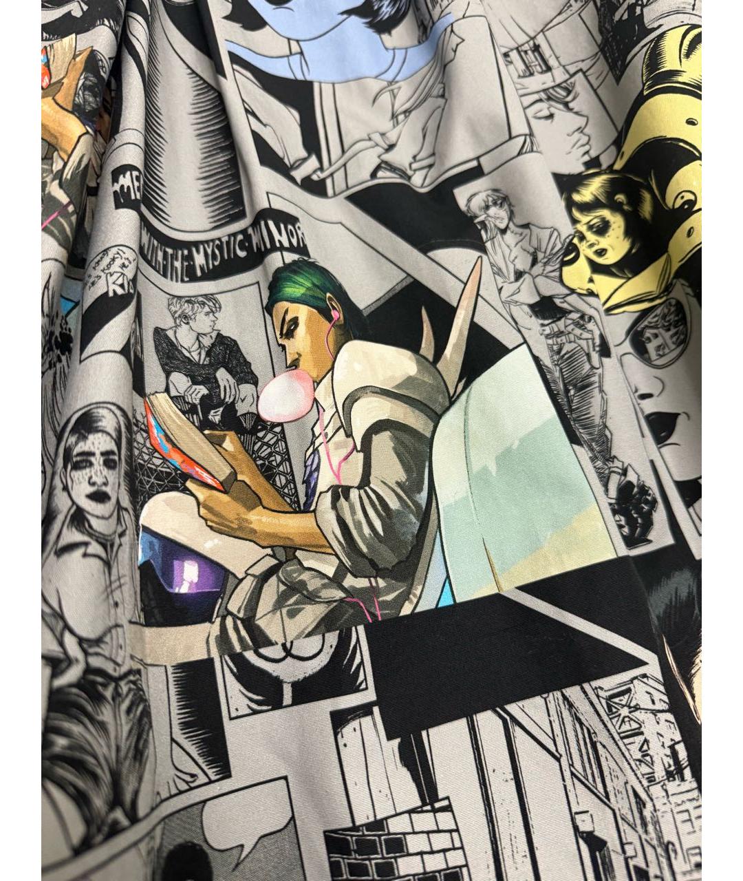 PRADA Серая хлопковая юбка миди, фото 5