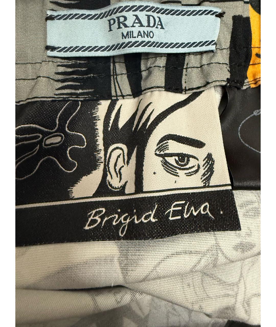 PRADA Серая хлопковая юбка миди, фото 6