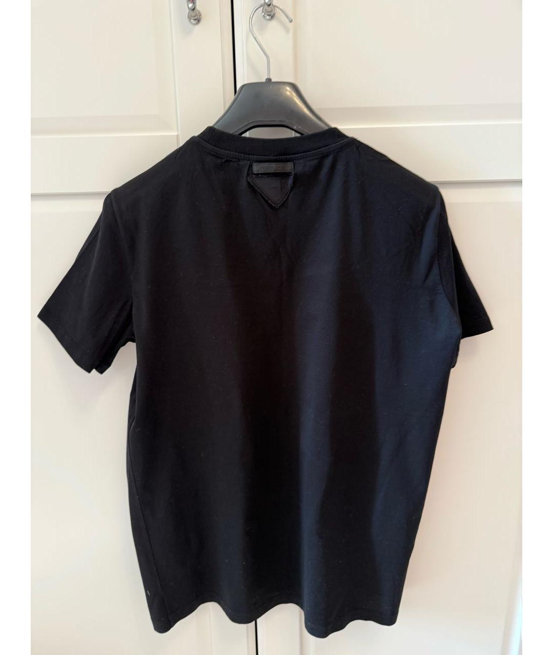 PRADA Черная хлопковая футболка, фото 3