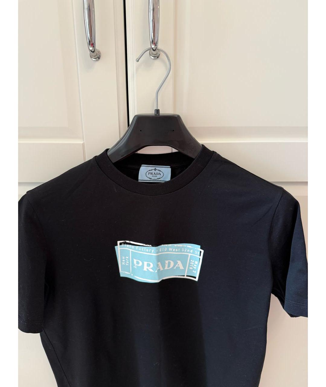 PRADA Черная хлопковая футболка, фото 2