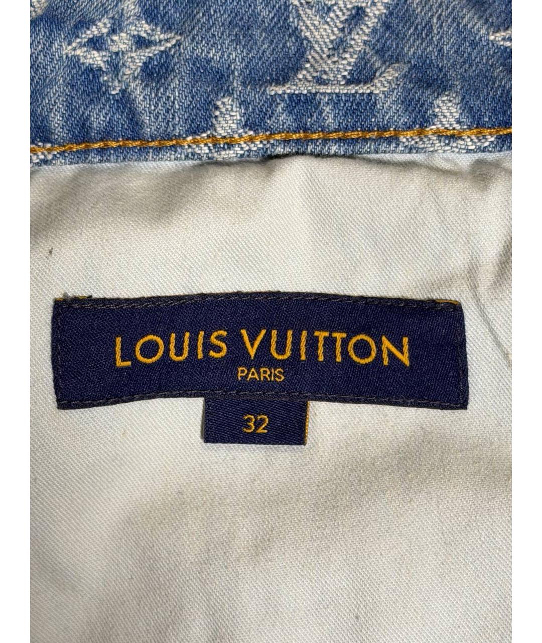 LOUIS VUITTON Голубые хлопковые прямые джинсы, фото 6