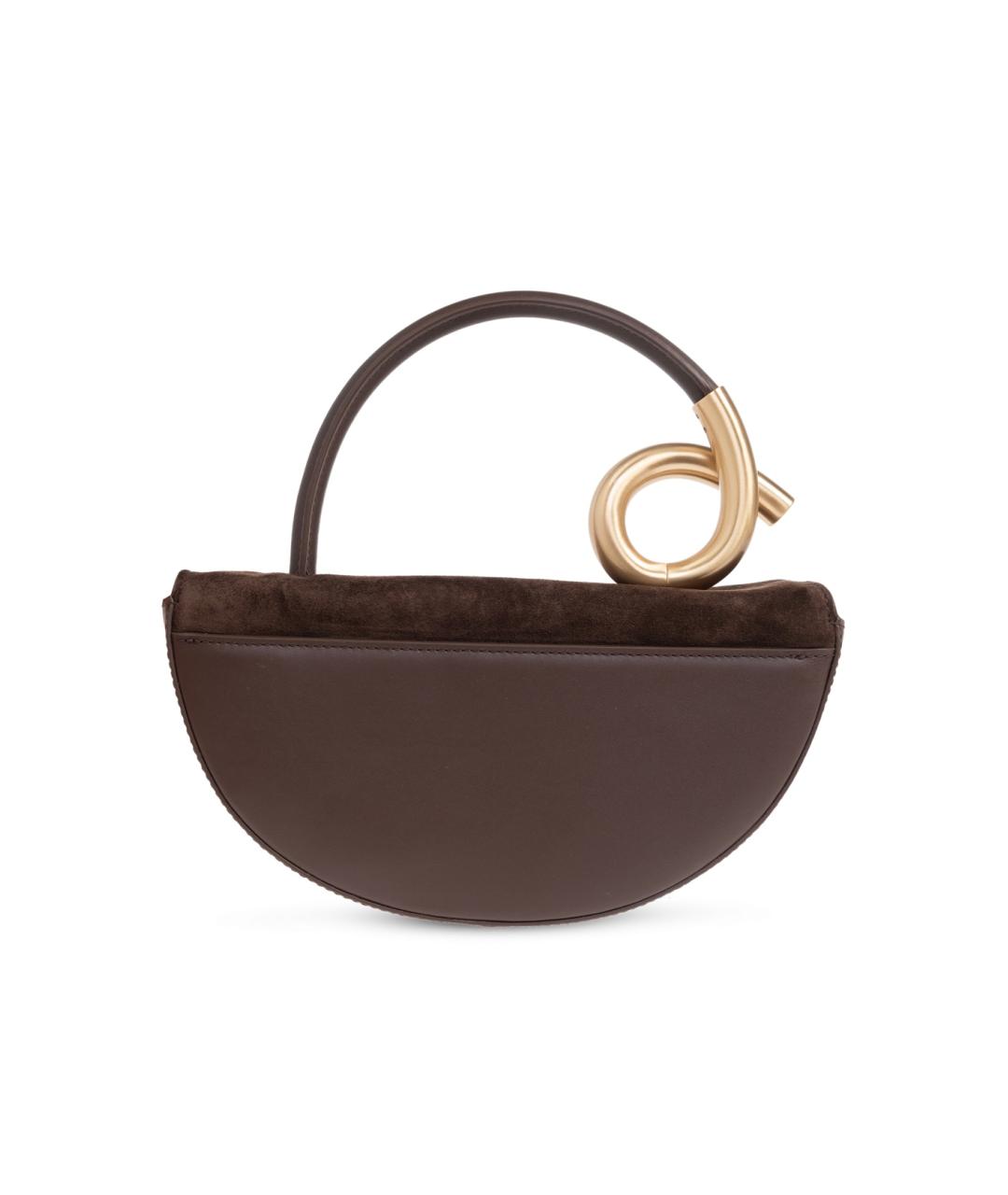 CULT GAIA Коричневая кожаная сумка с короткими ручками, фото 4