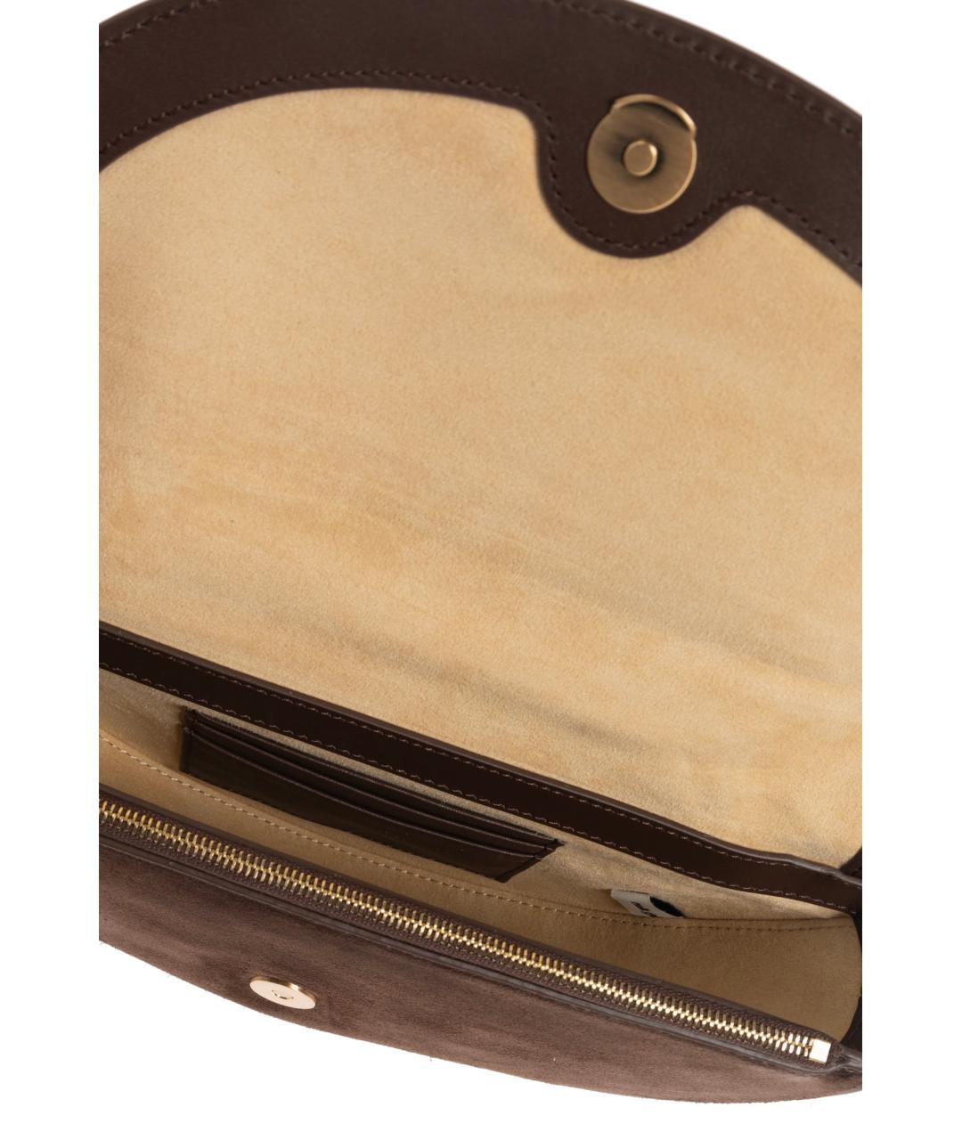 CULT GAIA Коричневая кожаная сумка с короткими ручками, фото 5