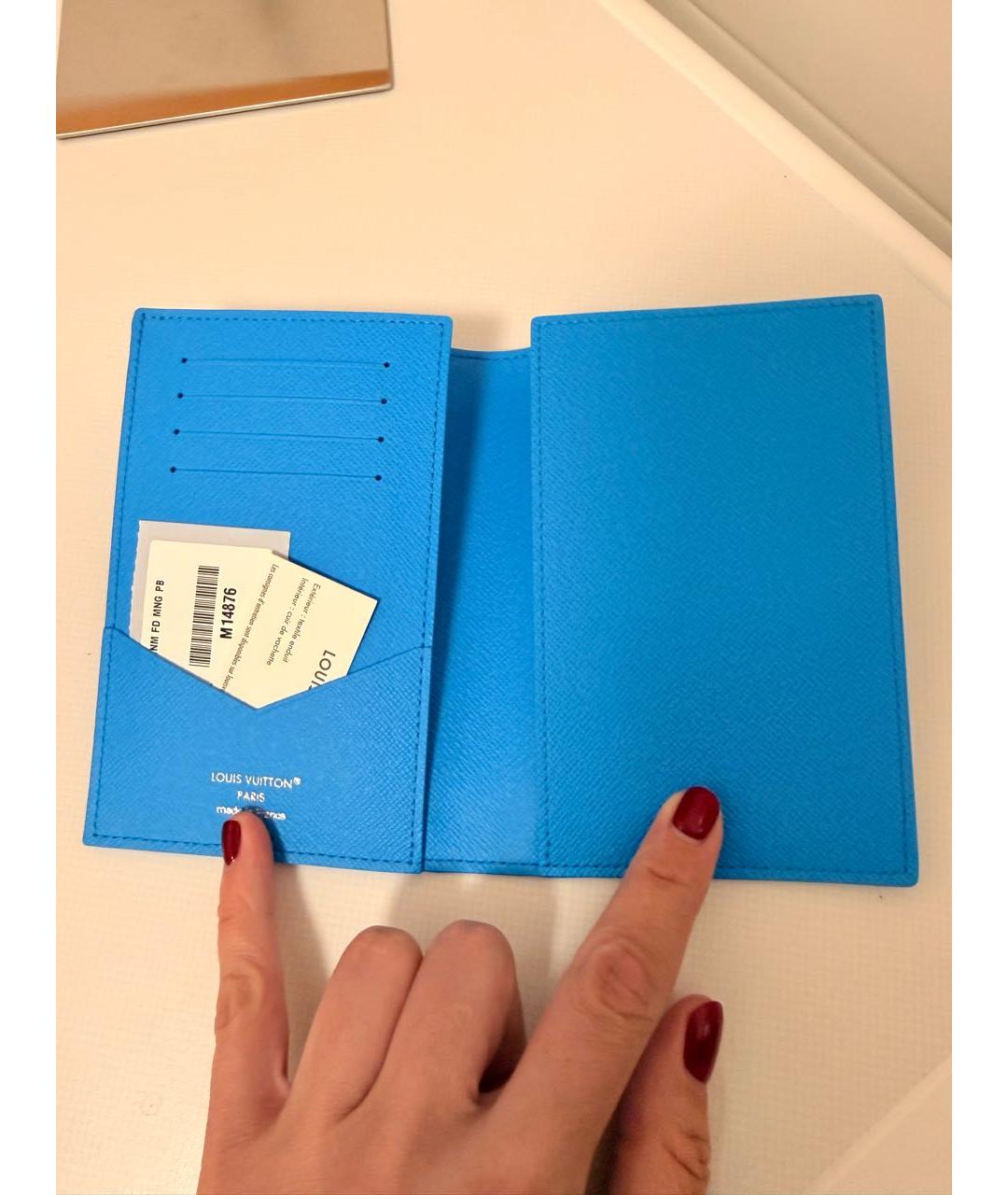 LOUIS VUITTON Голубой кошелек, фото 3