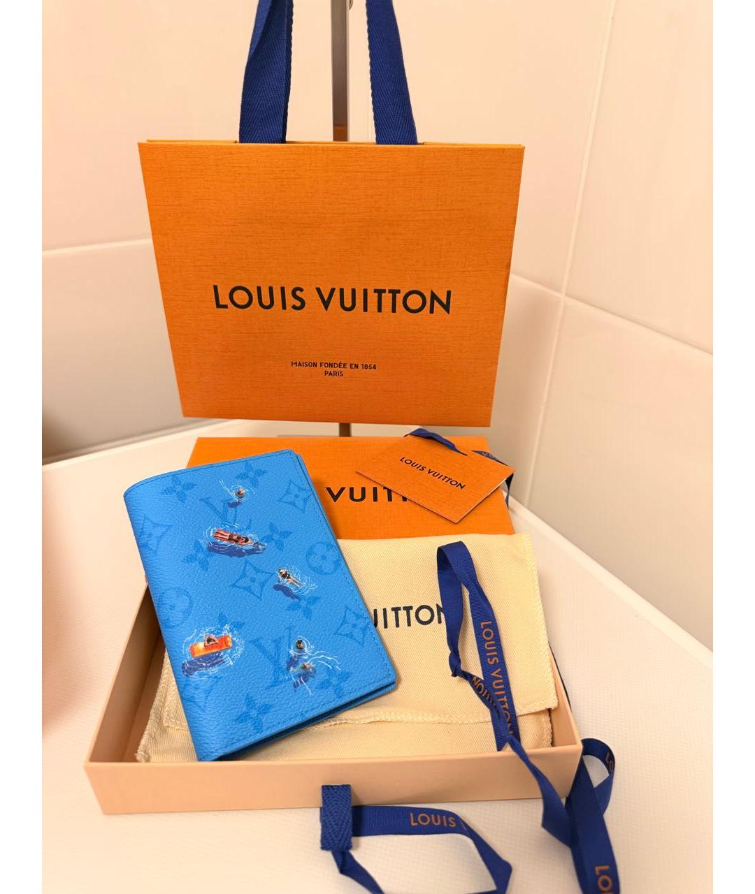 LOUIS VUITTON Голубой кошелек, фото 4