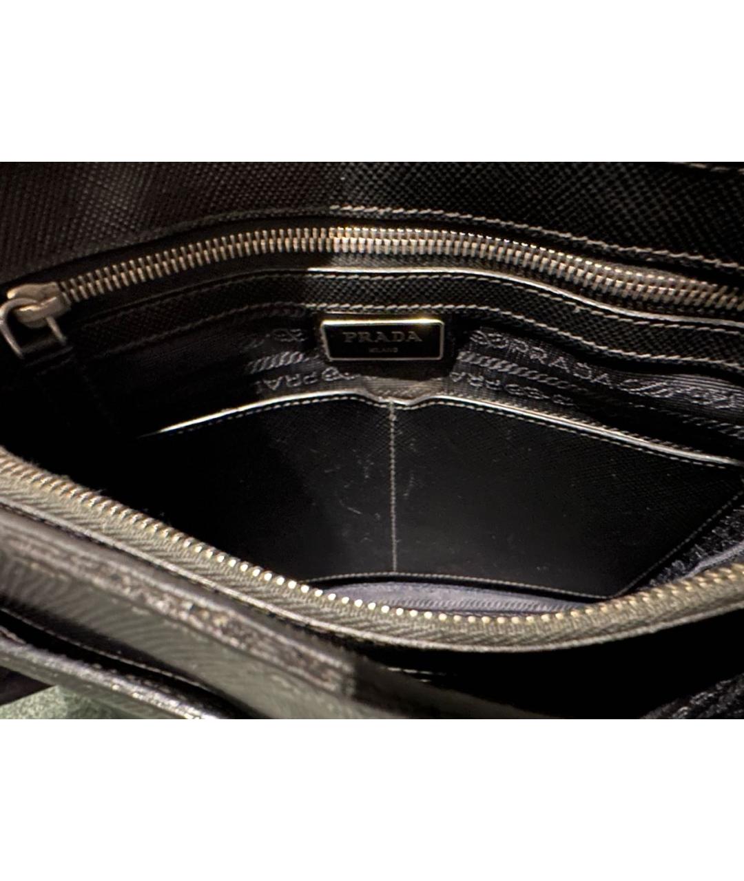 PRADA Черная кожаная сумка на плечо, фото 6