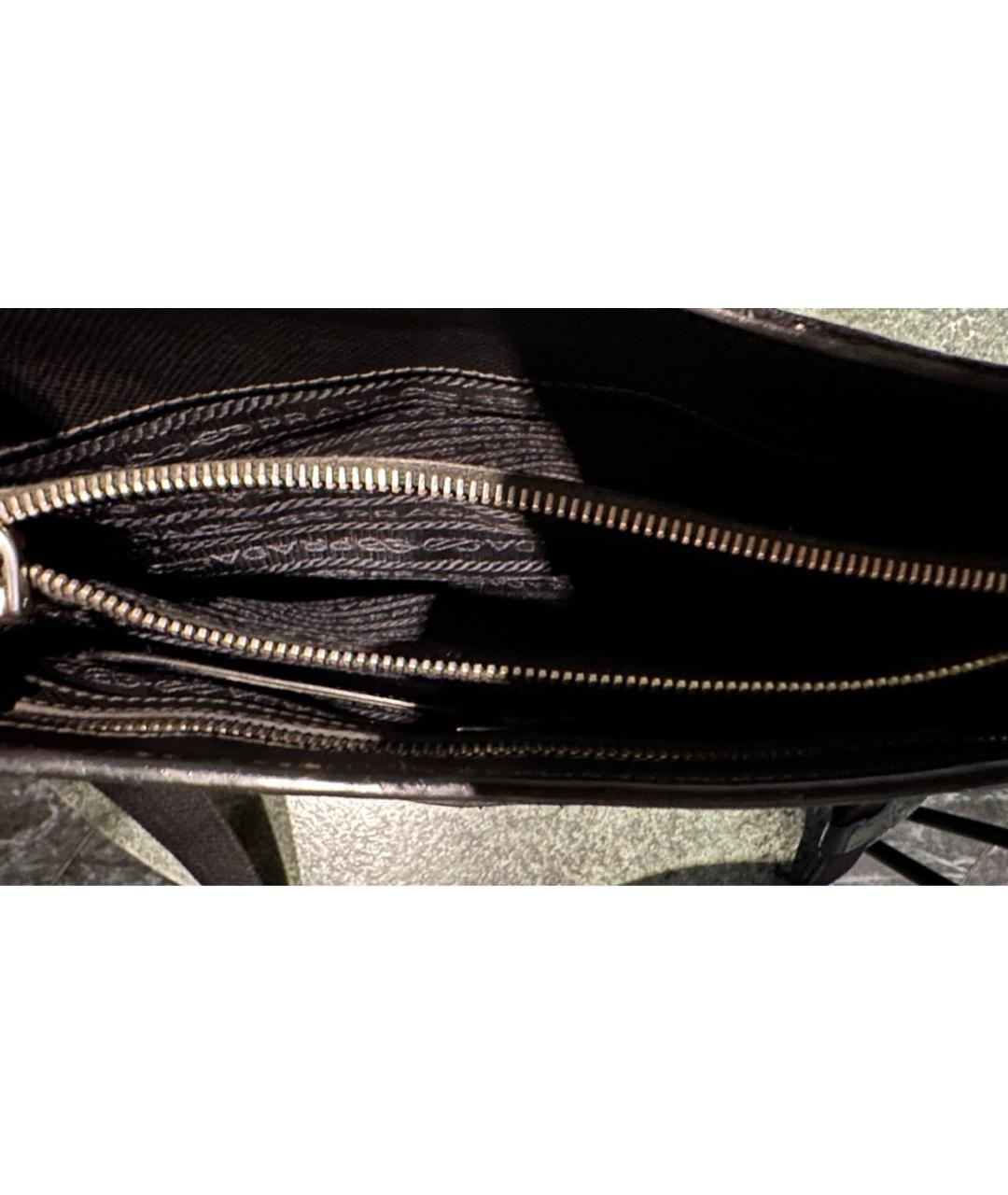 PRADA Черная кожаная сумка на плечо, фото 8