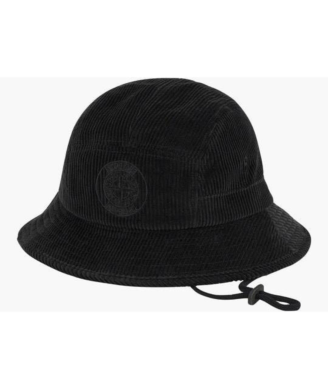 STONE ISLAND Черная бархатная шляпа, фото 8