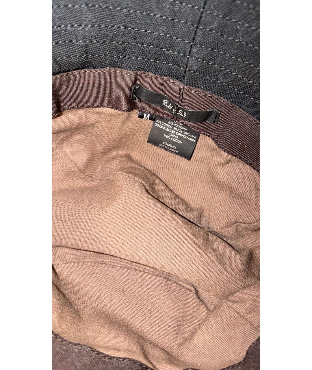 GUCCI Черная хлопковая кепка/бейсболка, фото 3