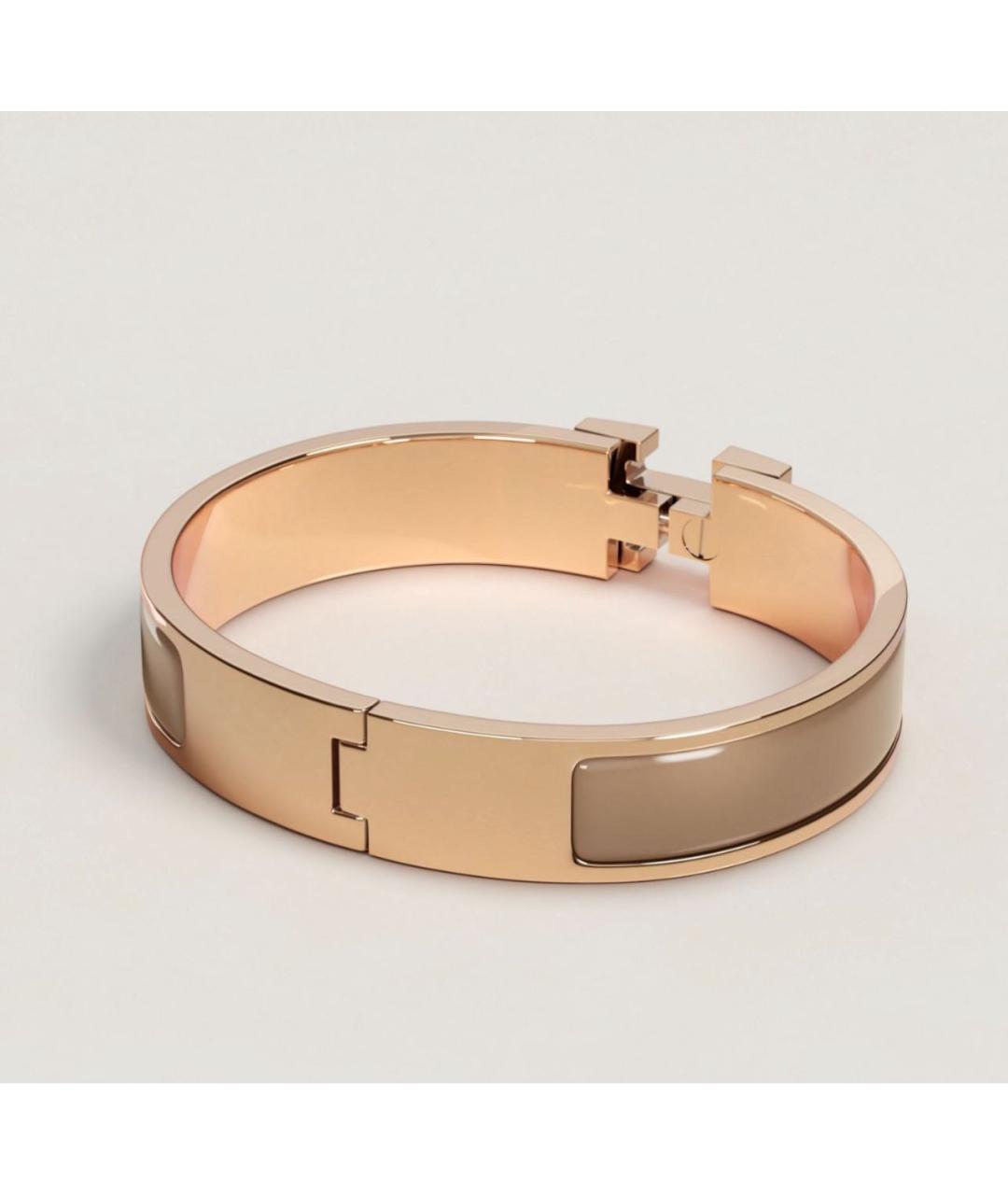 HERMES Бежевый металлический браслет, фото 2