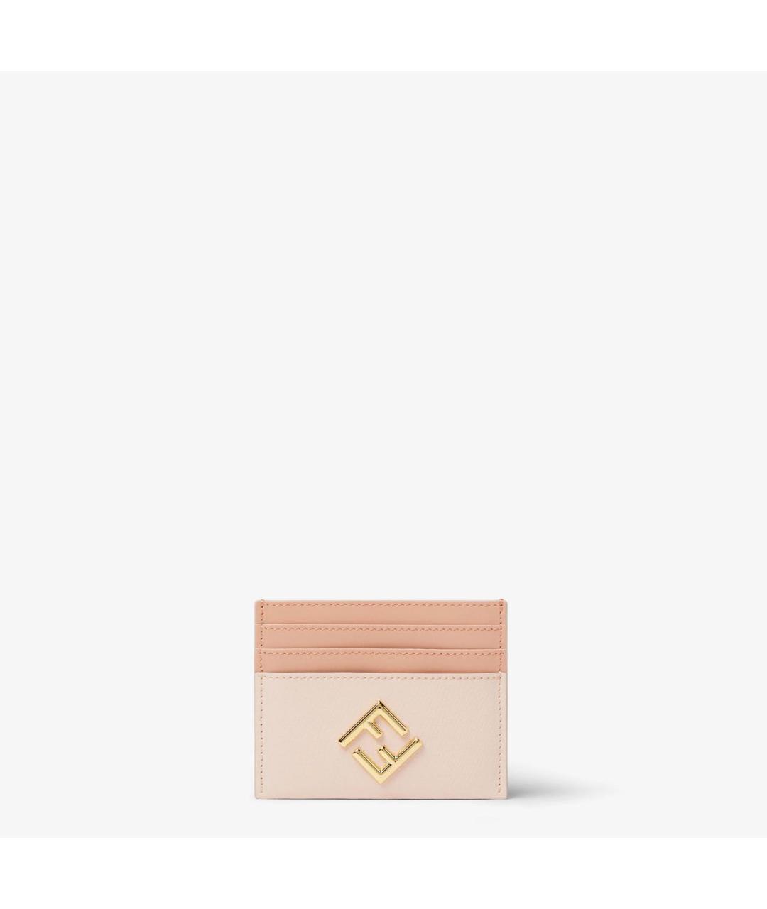 FENDI Розовый кожаный кардхолдер, фото 4