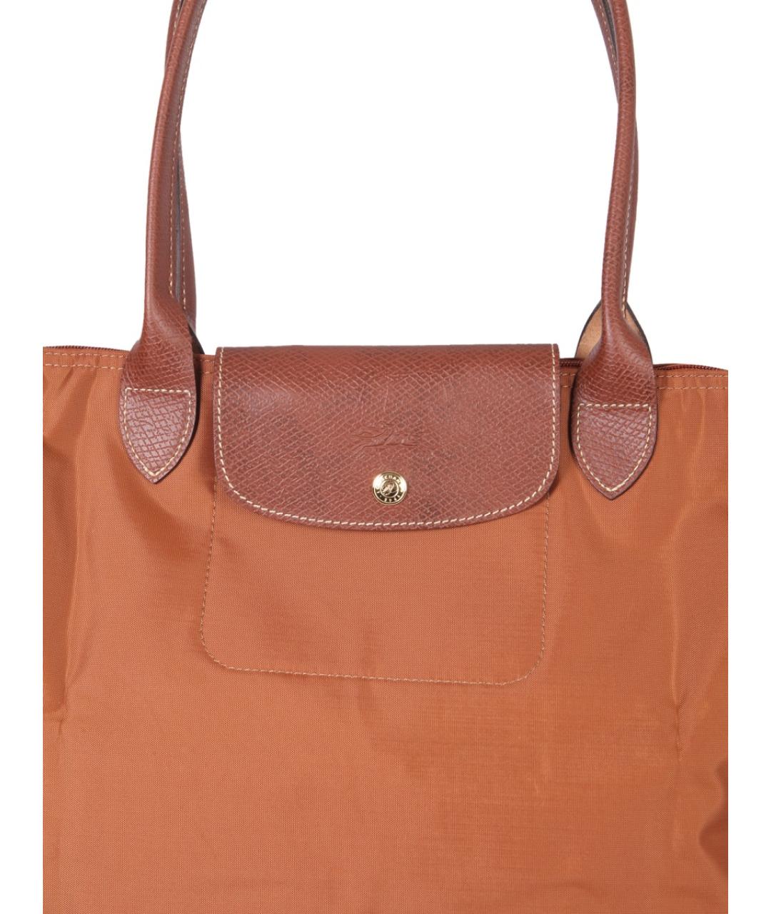 LONGCHAMP Коричневая синтетическая сумка тоут, фото 3