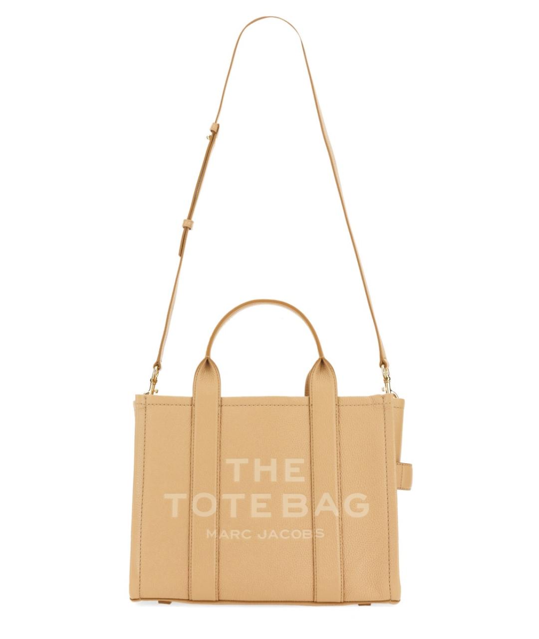 MARC JACOBS Бежевая кожаная сумка тоут, фото 2