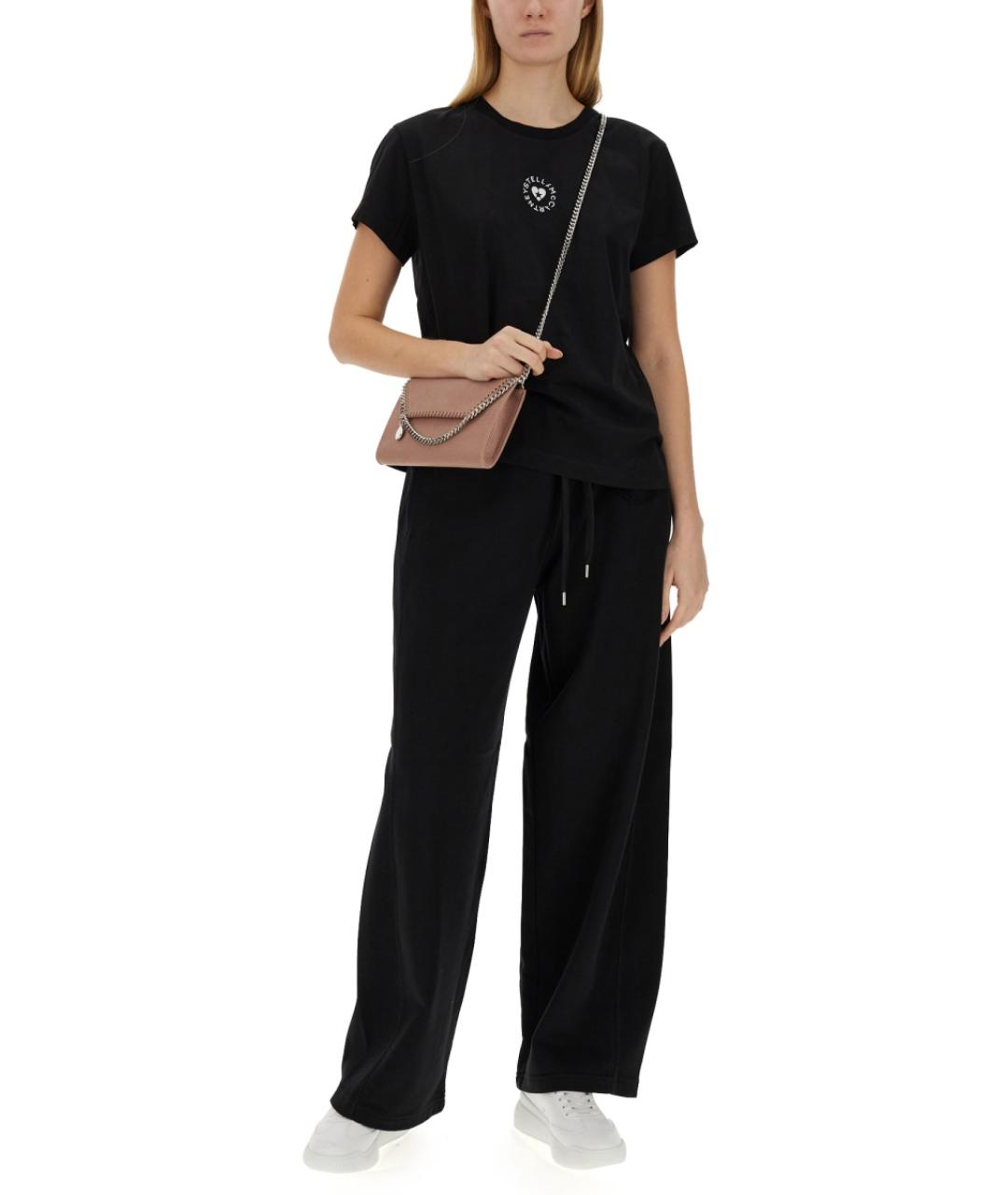 STELLA MCCARTNEY Черная хлопковая футболка, фото 2