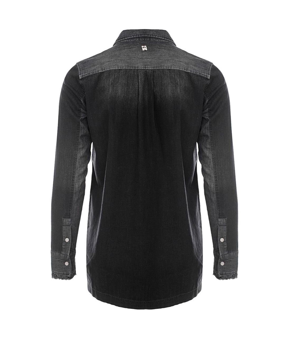 TWIN-SET Черная хлопковая рубашка, фото 2