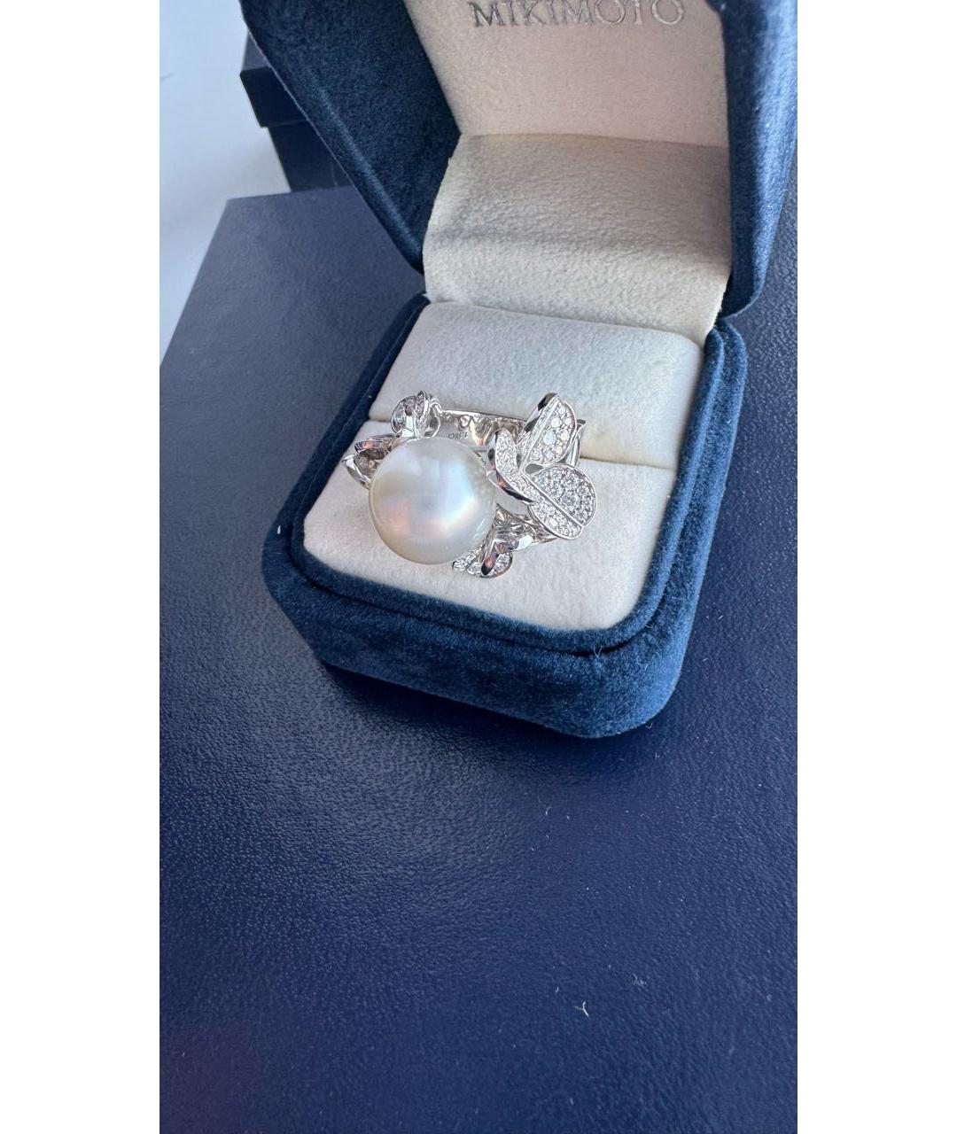 Mikimoto Белое кольцо из белого золота, фото 5