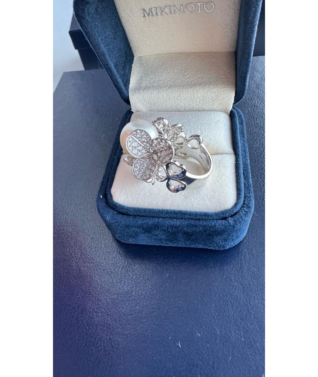Mikimoto Белое кольцо из белого золота, фото 2