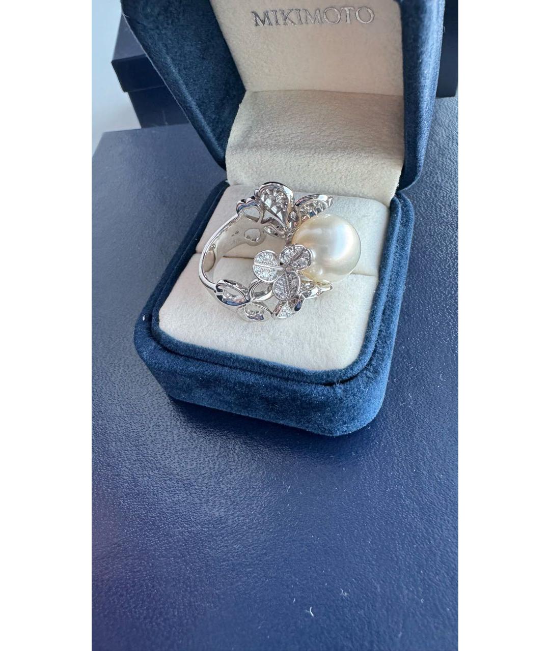 Mikimoto Белое кольцо из белого золота, фото 3