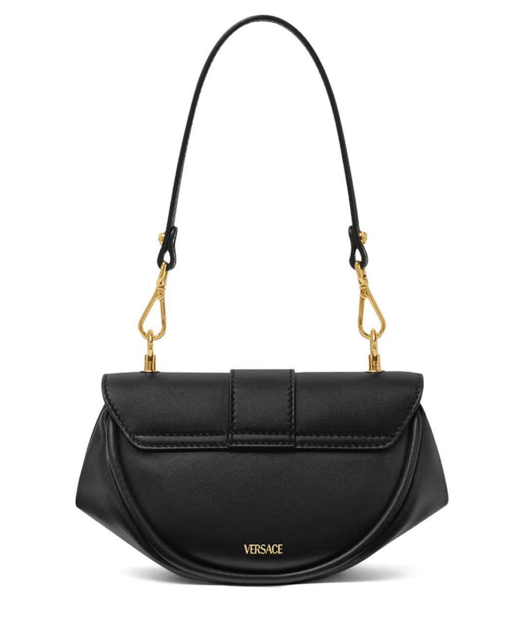 VERSACE Черная кожаная сумка через плечо, фото 3