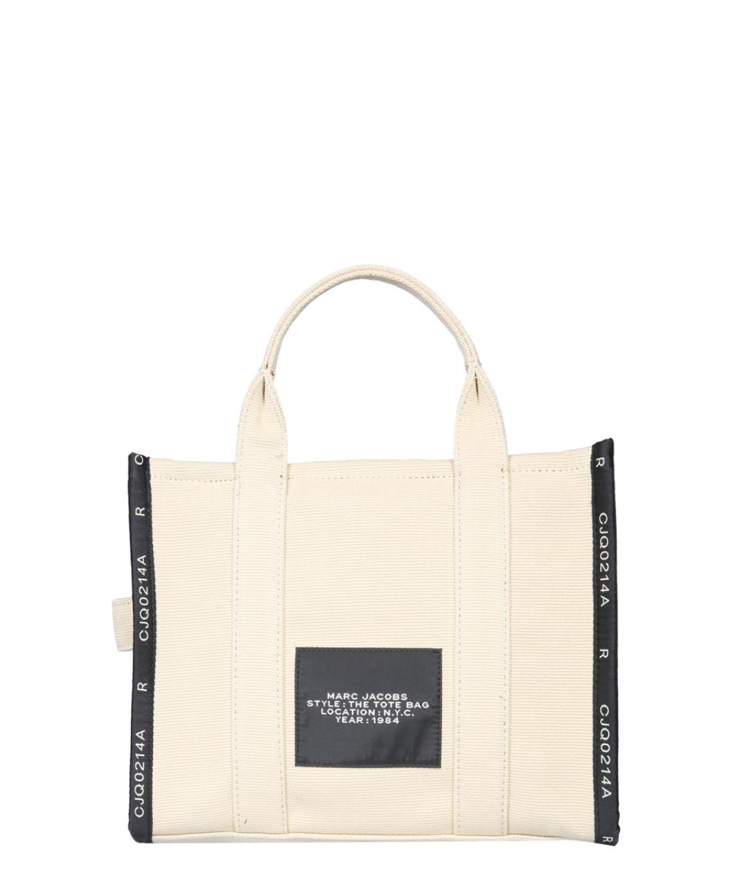 MARC JACOBS Бежевая хлопковая сумка тоут, фото 3