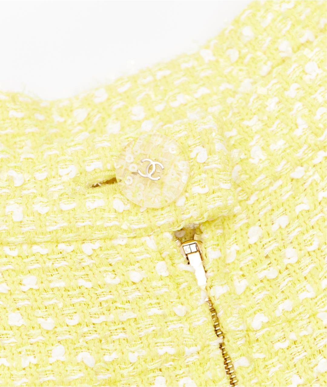 CHANEL Желтые хлопковые брюки широкие, фото 5