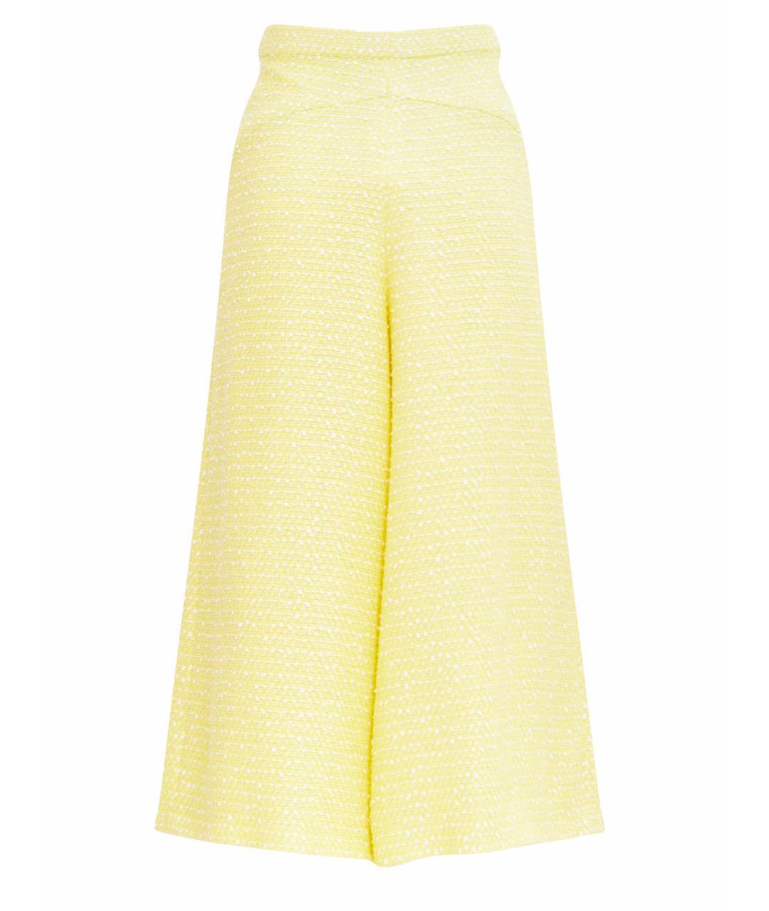 CHANEL Желтые хлопковые брюки широкие, фото 7