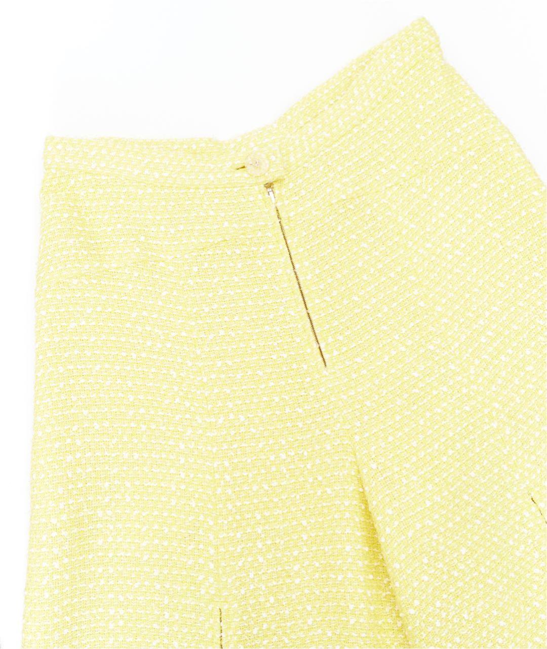 CHANEL Желтые хлопковые брюки широкие, фото 3